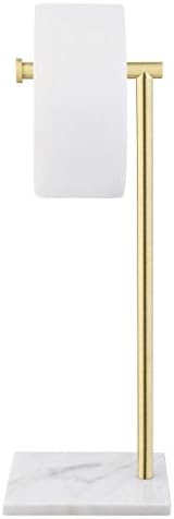 KES Natural Marble Free Standing Toilet Paper Holder Stand