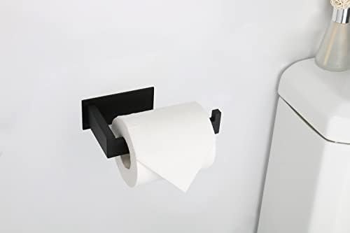 Stainless Steel Toilet Paper Holder Rust-Proof Easy to Install Matte Black