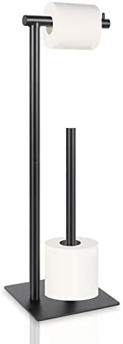 Oyeal Space-Saving Anti-Drop Toilet Paper Holder Rust-Free Black