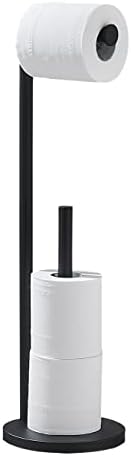 Matte Black Stainless Steel Toilet Paper Holder Easy to Install Durable