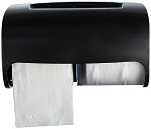 EnBath Commercial Toilet Paper Dispenser Wall Mount Double Roll Black 1