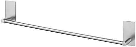 KES Adhesive Towel Bar 20-Inch - Rustproof Steel Surface Mount in Brushed Finish