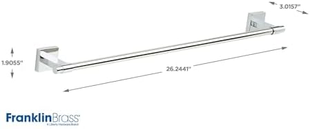Franklin Brass Durable 24 Wall Mounted Chrome Towel Bar for Bathroom