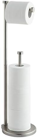 SunnyPoint Free Standing Bathroom Toilet Paper Holder Stand - Sturdy Jumbo Roll Organizer