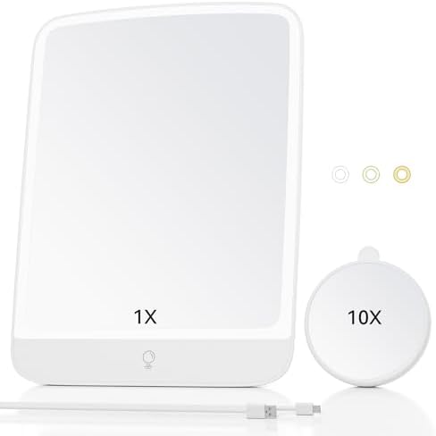 11x8 Portable Makeup Mirror with LED Light