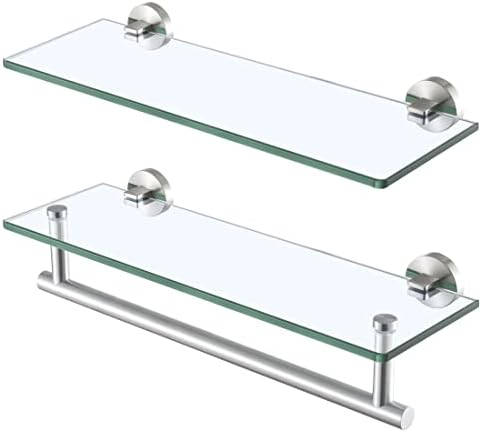 Premium stainless steel bathroom shelves with towel bars rust-proof and space-saving