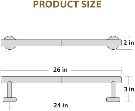 Luxbaro Matte Black Towel Bar