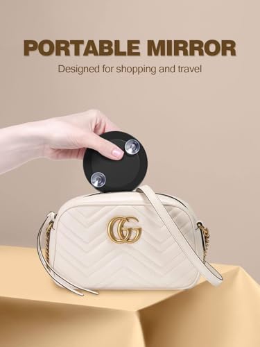 20X Magnifying Mirror with Suction Cups 35in Black