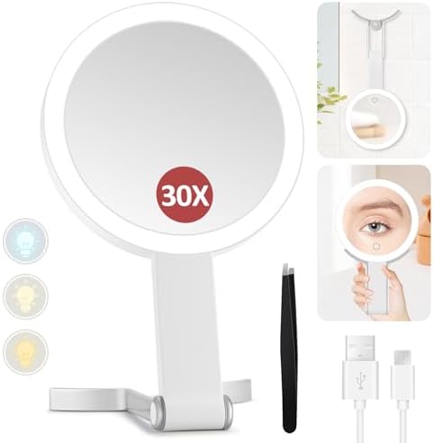 MIYADIVA 30X Lighted Makeup Mirror