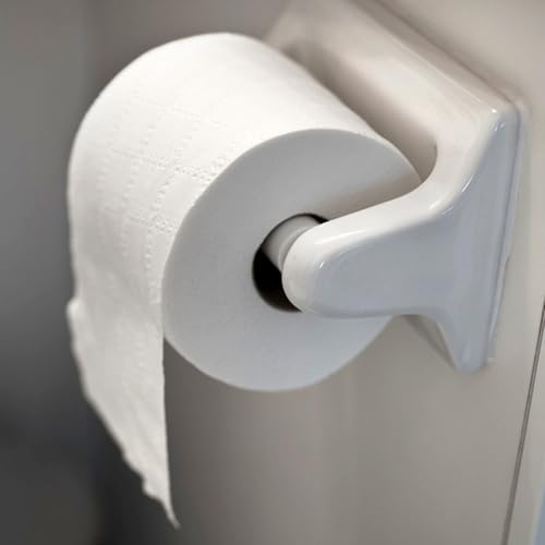 2PCS Toilet Paper Holder Spring Roller Replacement White Plastic