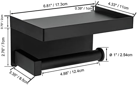 Toprema 304 SS Matte Black TP Holder