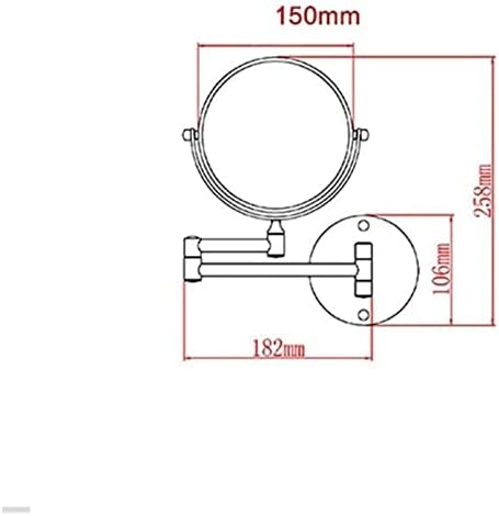 Elegant 5X Retractable Makeup Mirror