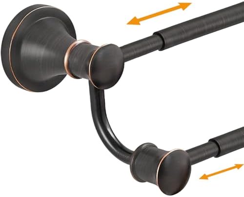 Adjustable stainless steel towel bar for bathrooms