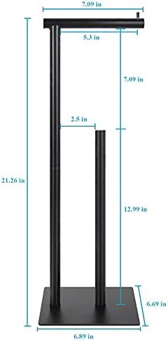 Oyeal Space-Saving Anti-Drop Toilet Paper Holder Rust-Free Black