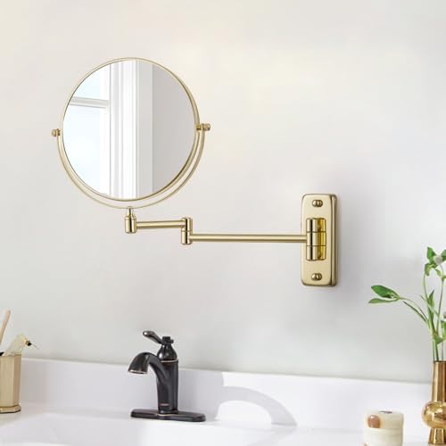 Double-Sided 8-inch 5X Magnification Wall-Mount Mirror