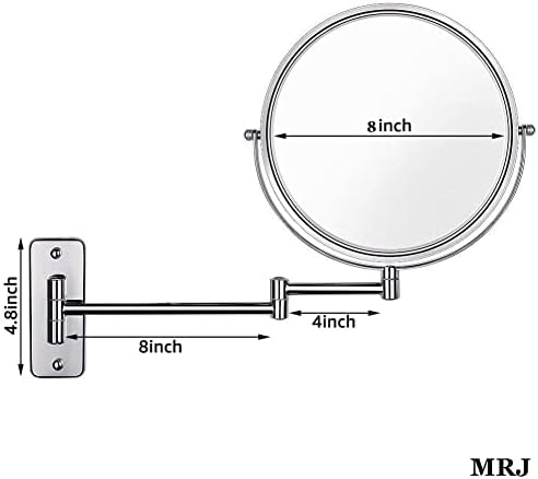 Wall-Mounted 5X Swivel Makeup Mirror for Bathroom