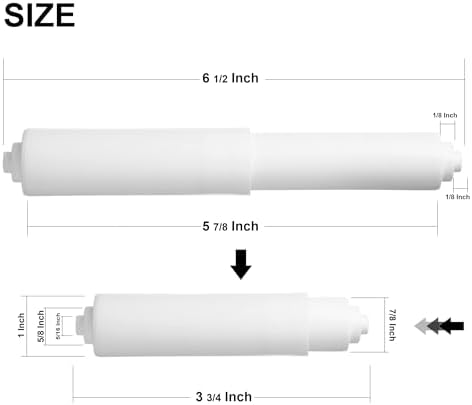 2-Pack White Toilet Paper Holder Spring Loaded