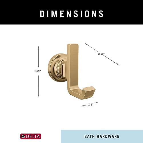 Delta Tetra Double Towel Hook - Champagne Bronze