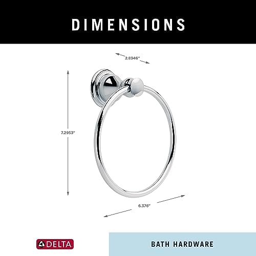 Delta Aubrey Towel Ring Chrome Bathroom Accessory