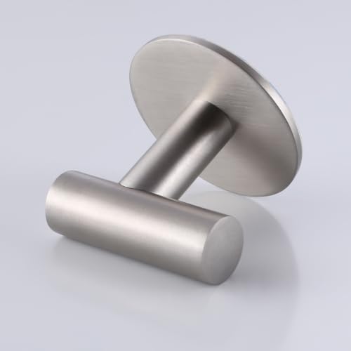 Zuvky Self Adhesive 304 Stainless Steel Waterproof Towel Hook 2-Pack Silver