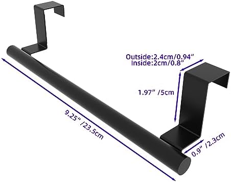 Stainless Steel Cabinet Towel Holder Matte Black
