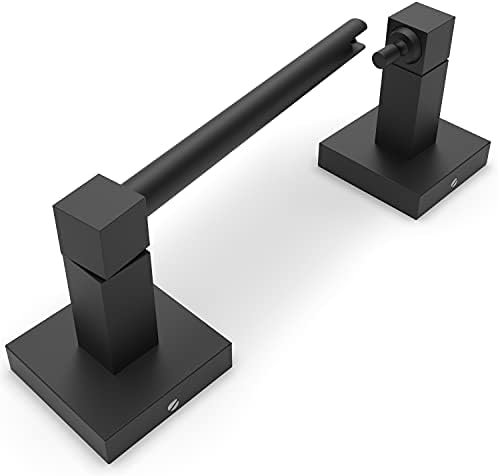 Double Pivot Matte Black Toilet Paper Holder with Smooth Surface and Easy Clean