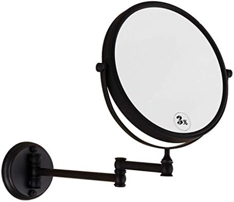 Must-Have Curated Design Cosmetic Mirror Rotating 3X Magnification Black Square