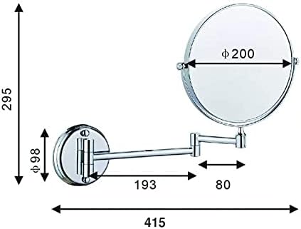 3X Magnifying Wall-Mounted Makeup Mirror Adjustable Swivel