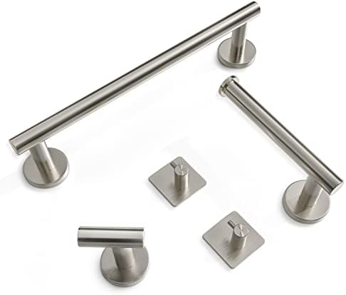 5-Piece Brushed Nickel Bathroom Hardware Set