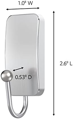 Command BATH33-SN-ES 4-Piece Robe Towel Hook Set Satin Nickel