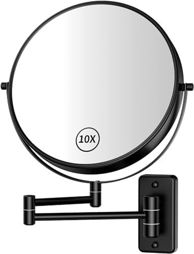 8-inch 10X dual-sided wall-mounted vanitymakeup mirror
