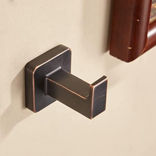 4-Piece Oil-Rubbed Bronze Bathroom Towel Hooks