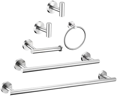6-Piece Brushed Nickel Bathroom Set