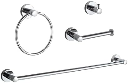 Adjustable 4-Piece Towel Bar Set for Bathrooms