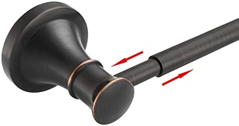 BESy Adjustable Bronze 16-29 Bath Towel Bar Wall-Mounted Holder