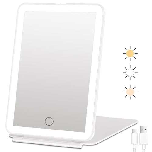 FUNTOUCH Portable LED Travel Makeup Mirror with 72 Lights