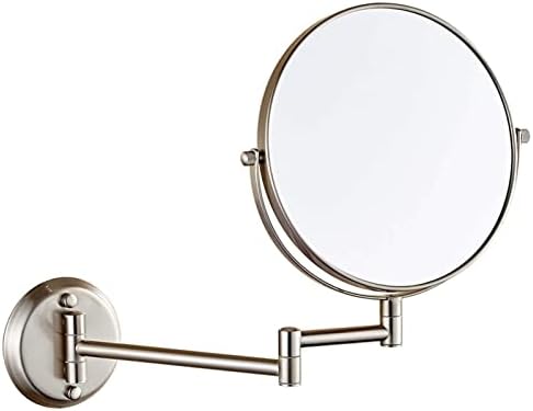 Makeup Mirror Wall-Mounted 360 Swivel Double Sided Vanity Magnifier for Bathroom - Round Antique Copper