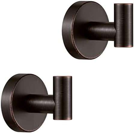 BigBig Home 2-Piece Bronze Robe Towel Hooks - Rustic Bathroom Kitchen Organizers
