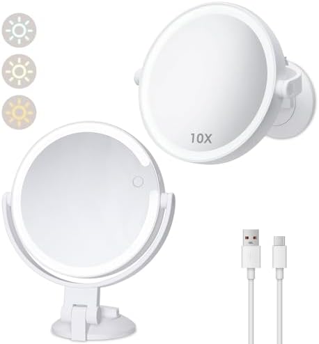 10x Magnifying Shower Mirror for Men