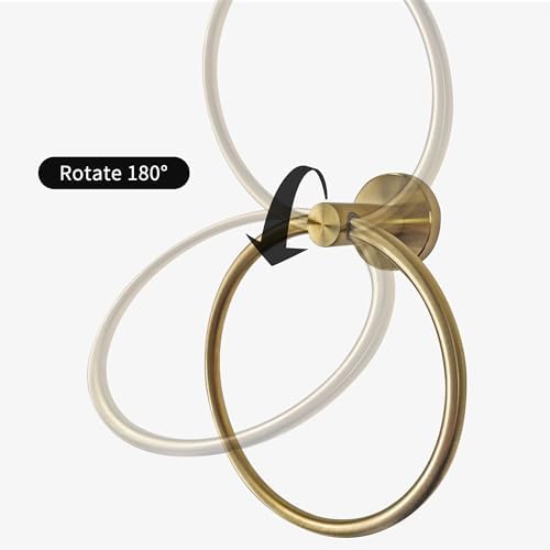BATHSIR Gold Towel Holder Brass Towel Ring
