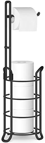TomCare Toilet Paper Holder Rust-Free Wire Organized Storage