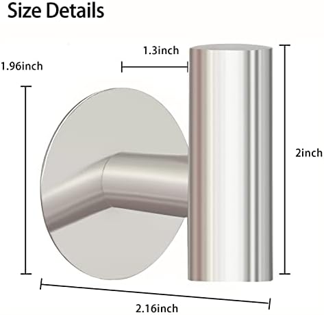 Heavy-Duty Self-Adhesive Wall Hooks Set - 2 Packs Easy to Install Durable