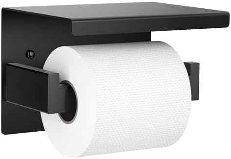High-Quality Stainless Steel Toilet Roll Holder Matte Black