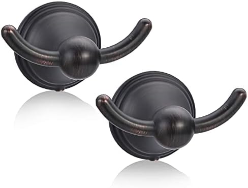 FILTA 2-Piece Bathroom Robe Towel Hooks Oil Rubbed Bronze Traditional Design