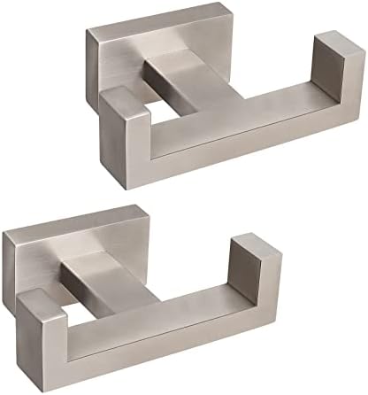 NearMoon Rust-Resistant Double Towel Hook Stainless Steel