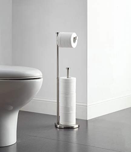 SunnyPoint Free Standing Bathroom Toilet Paper Holder Stand - Sturdy Jumbo Roll Organizer