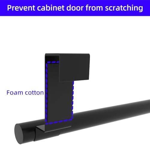 Stainless Steel Cabinet Towel Holder Matte Black
