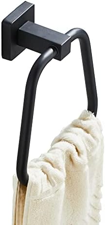 Sturdy Matte Black Towel Holder