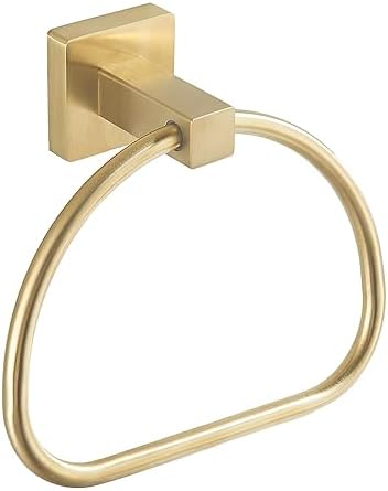 Leyden Brushed Gold Towel Ring