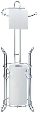 SunnyPoint Toilet Roll Holder Stand with Reserve Chrome